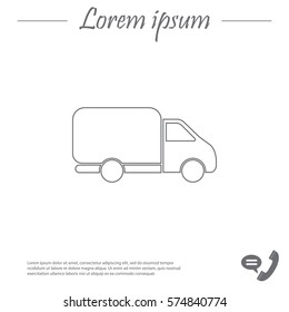 Delivery Truck line icon. Vector illustration.