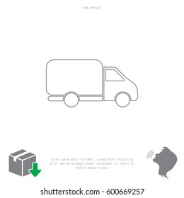 Delivery Truck line icon. Vector illustration.
