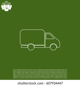 Delivery Truck line icon. Vector illustration.