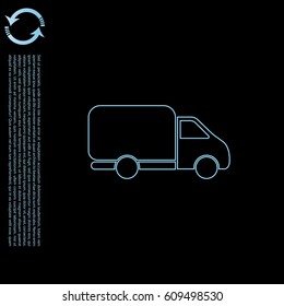 Delivery Truck line icon. Vector illustration.