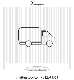 Delivery Truck line icon. Vector illustration.