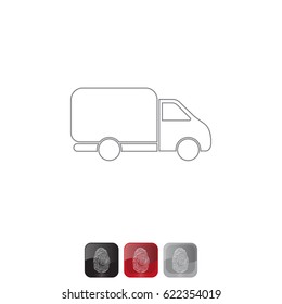 Delivery Truck line icon. Vector illustration.