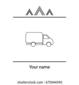 Delivery Truck line icon. Vector illustration.