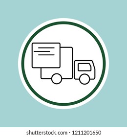 Delivery Truck Line Icon.Delivery Service Sign.Vector