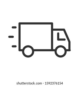 Delivery Truck, linear icon. Editable stroke