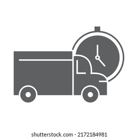 delivery truck logistic and distribution icon isolated