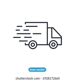 Delivery truck logistics icon. fast delivery shipping symbol template for graphic and web design collection logo vector illustration