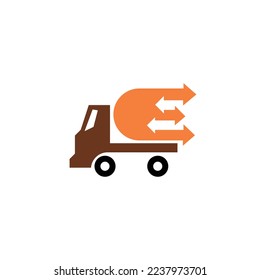 delivery truck logo and design vector