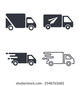 Delivery Truck Logo Vector Icon Template Illustration