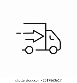 delivery truck lorry icon sign vector