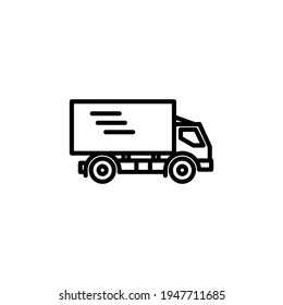 delivery truck outline Icon.e commerce vector illustration on white background