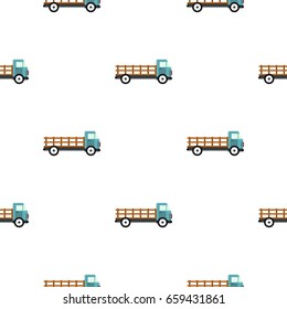 Delivery truck pattern seamless flat style for web vector illustration