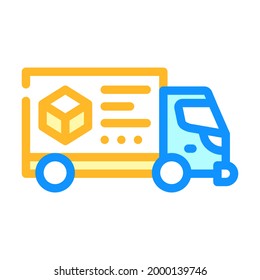 delivery truck production color icon vector. delivery truck production sign. isolated symbol illustration
