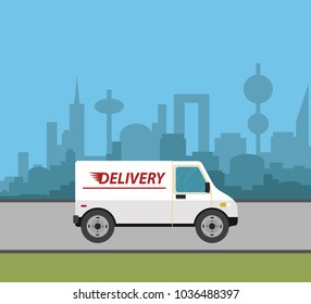 Delivery truck service around the world