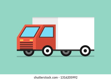 Delivery truck. Delivery service concept. Vector illustration.