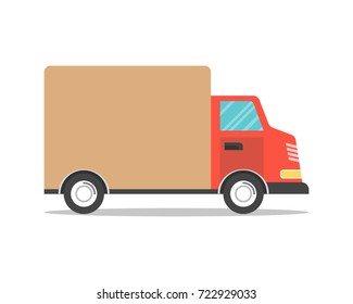 Delivery truck. Delivery service concept. Vector illustration.
