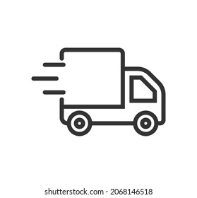 Delivery truck. Delivery service vector web icon set. 