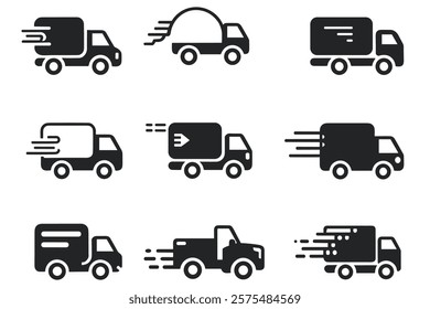 delivery truck. shipping icon.  logistics vector.  cargo truck