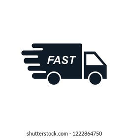 Delivery truck shipping icon vector logo template