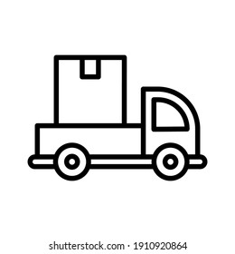 Delivery, truck, shipping icon vector image. Can also be used for Delivery and logistics. Suitable for use on web apps, mobile apps and print media.