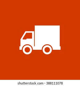 Delivery truck sign. Cargo van icon.