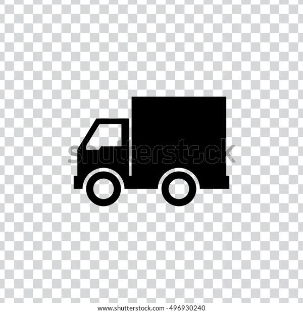 Delivery truck sign. Cargo\
van icon.