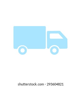 Delivery truck sign icon. Cargo van symbol. Shipments and free delivery. Flat style. Vector EPS 10.