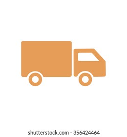 Delivery truck sign icon. Cargo van symbol. Shipments and free delivery. Flat style. Vector EPS 10.