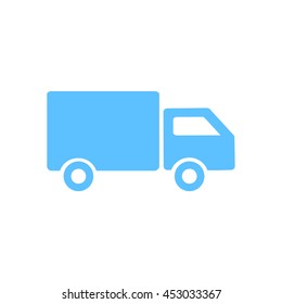 Delivery truck sign icon. Cargo van symbol. Shipments and free delivery. Flat style. Vector EPS 10.