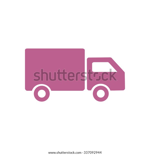 Delivery truck sign icon.\
Cargo van symbol. Shipments and free delivery. Flat style. Vector\
EPS 10.