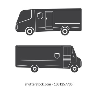 Delivery Truck Sign Symbol Icon Vector, UPS Delivery Truck Vector