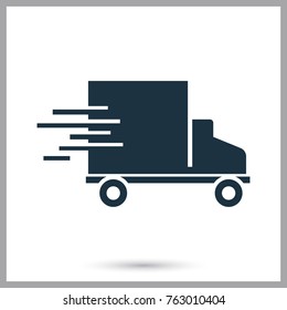 Delivery truck simple icon for web and mobile design
