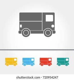 Delivery Truck Single Icon Vector Illustration