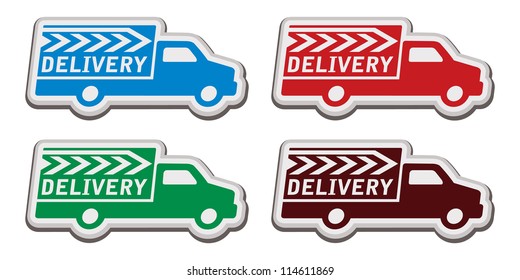 delivery truck stickers with delivery sign