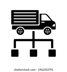 Delivery Truck Subsidiary Distribution Icon