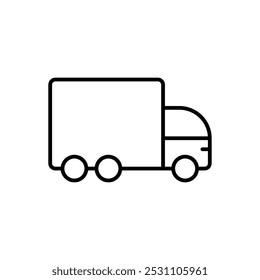 Delivery truck symbol on transparent background