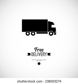 delivery truck symbol. Simple web icon