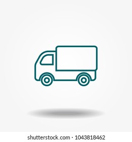 Delivery truck symbol vector icon
