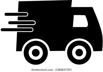 Delivery truck trailer car container box icon vector