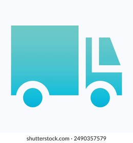 Delivery Truck, Transportation, Transport Vector Icon, Isolated Gradient Vector Icon.