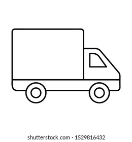 Delivery truck. Universal icon for web and mobile application. Vector illustration on a white background.