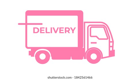 Delivery truck van vector icon isolated on white background