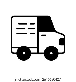 Delivery Truck Vector for Black Friday Shipping. Fast parcel delivery illustration, e-commerce logistics concept, online order transport
