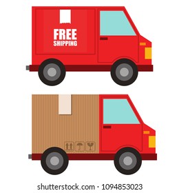 Delivery truck vector collection