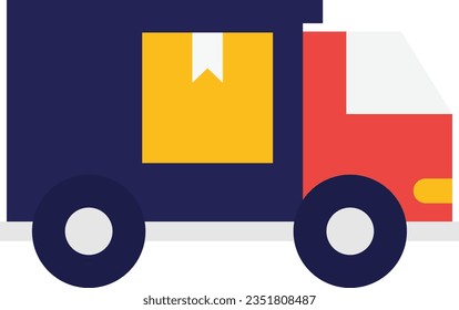 delivery truck Vector Flat Icon Illustration