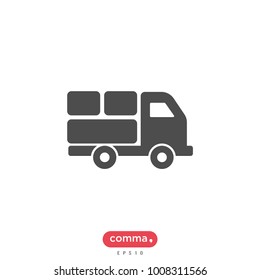 Delivery truck vector icon