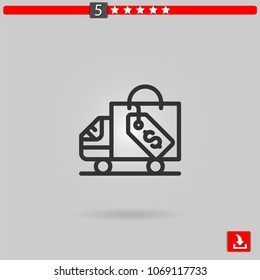 delivery truck vector icon