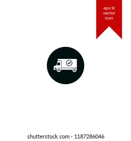 Delivery truck vector icon