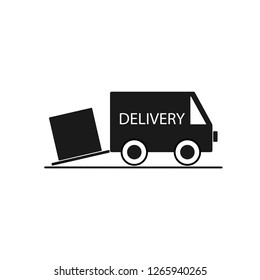 Delivery, truck vector icon.