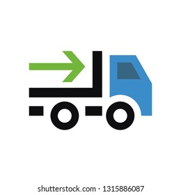 Delivery truck vector icon